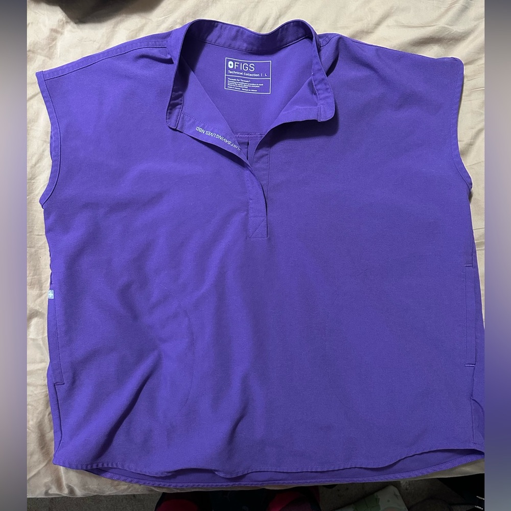 Figs Rafaela scrub top. Large. Ultra Violet.